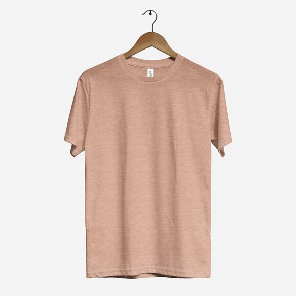 Bella + Canvas 3001CVC Unisex Jersey Tee. Heather Prism Peach Color. #30… - Picture 1 of 4